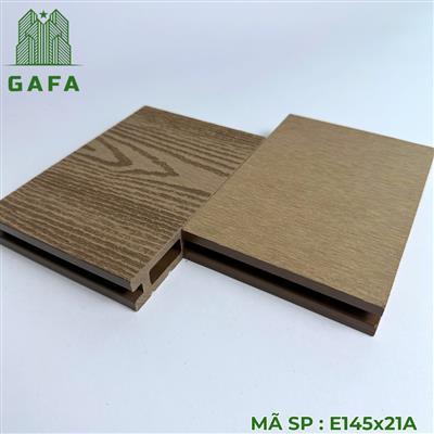 Thanh rỗng sàn gỗ nhựa ngoài trời - 4 lỗ chữ nhật GAFA E145x21A